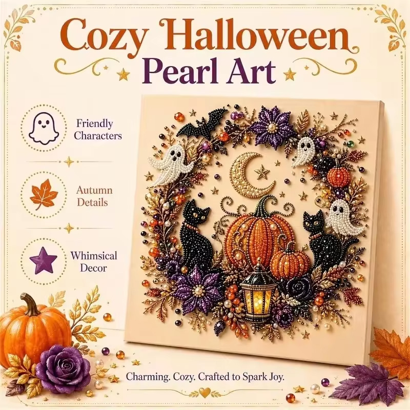 Art Craft Resin - طقم فن اللؤلؤ على شكل شبح