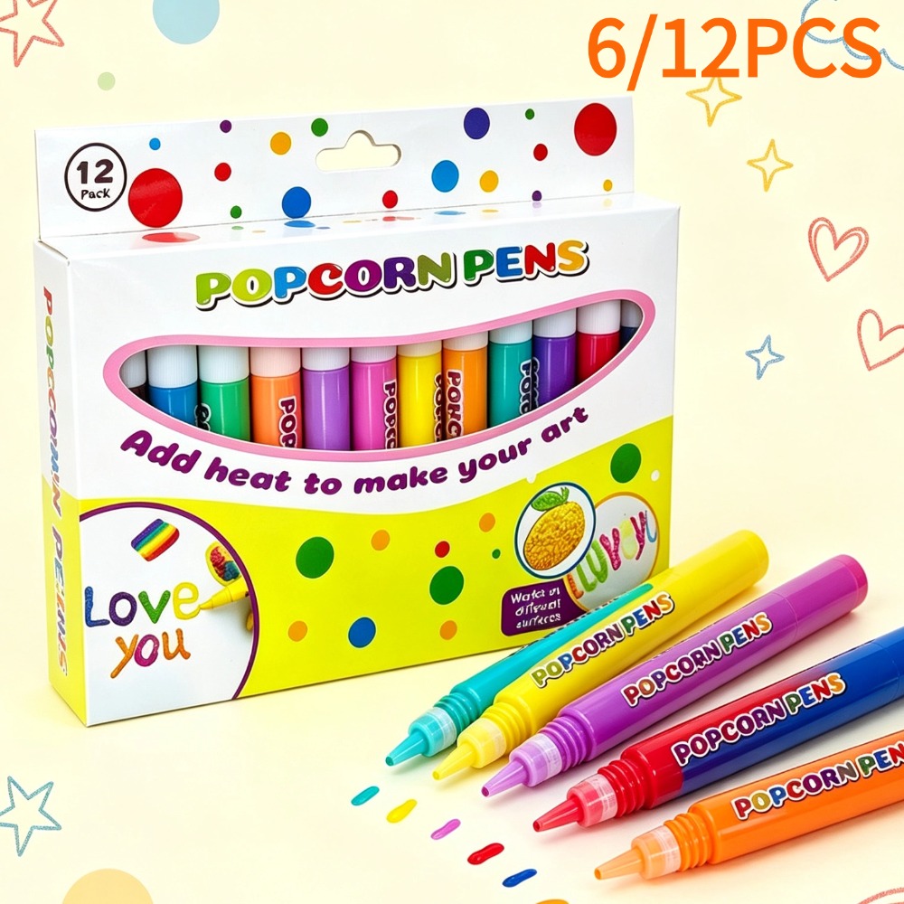 Illustration Marker Set - مجموعة أقلام البوبكورن السحرية المنتفخة، أقلام