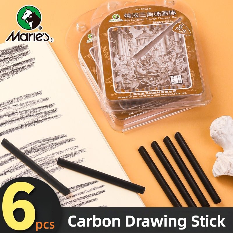 Sketching Charcoal Set - قلم رسم بالفحم على شكل مثلث،