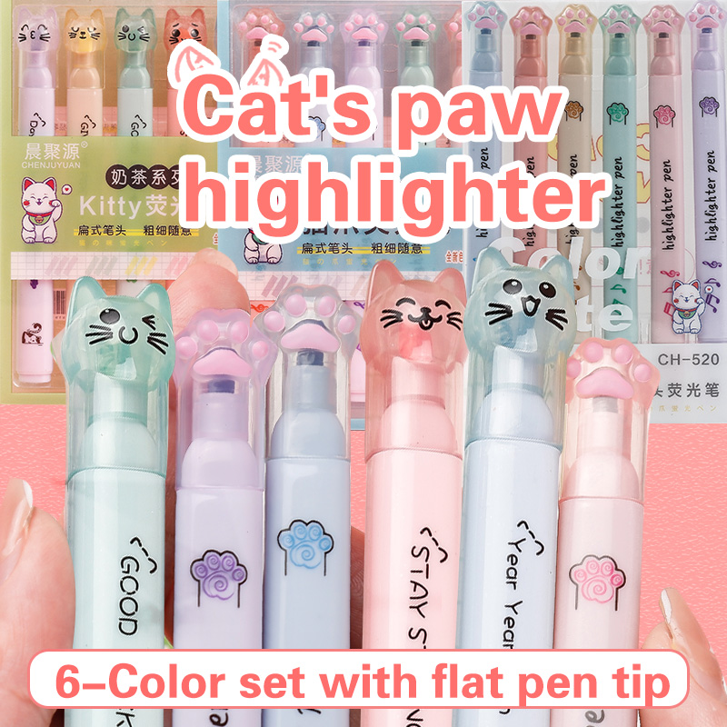 Illustration Marker Set - 6 قطعة/الحزمة Kawaii القط مخلب الباستيل