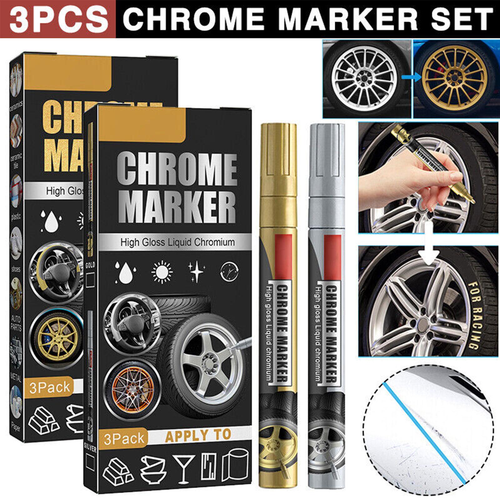 Illustration Marker Set - 3 قطعة/المجموعة الكروم قلم تحديد سيارة