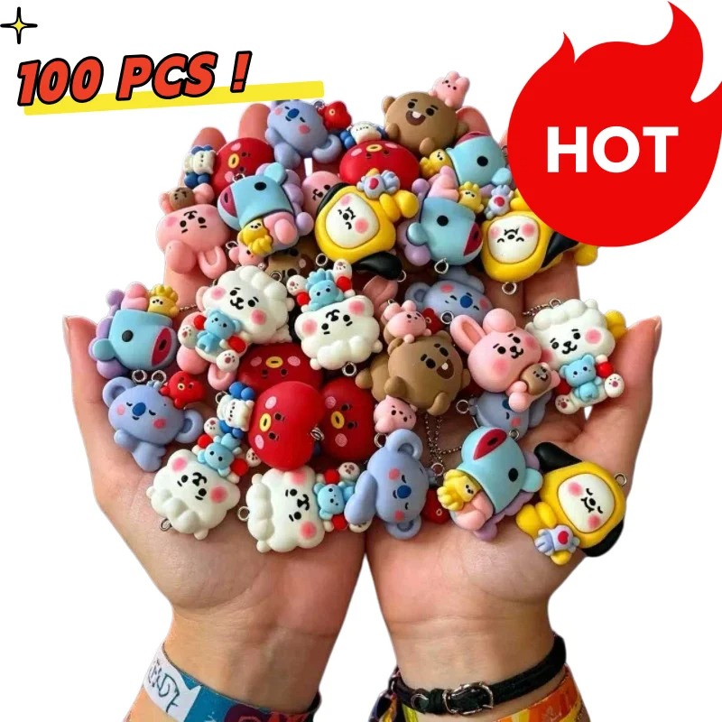 Art Craft Making - 7 قطع من إكسسوارات BT21 الكرتونية