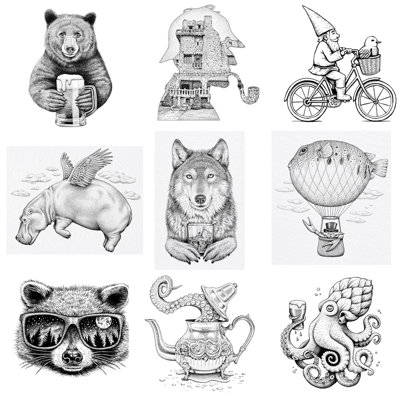 Art Craft Umbrella - جديد لتقوم بها بنفسك واضح Stamps