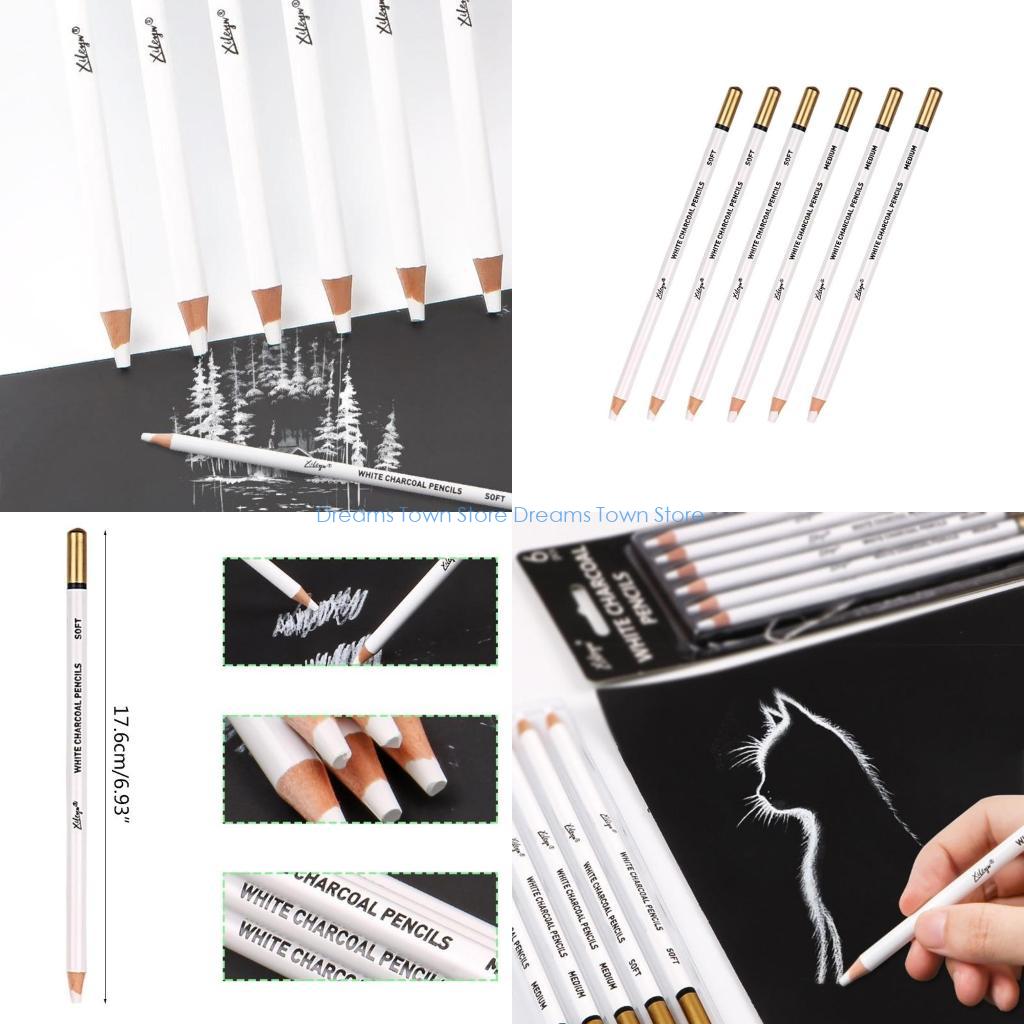 Sketching Charcoal Set - HX6A مجموعة أقلام رصاص فحم بيضاء