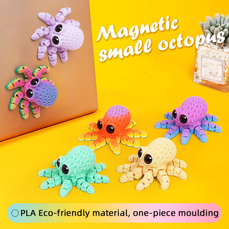 Art Craft Magnet - رائعتين ثلاثية الأبعاد مطبوعة الأخطبوط مغناطيس