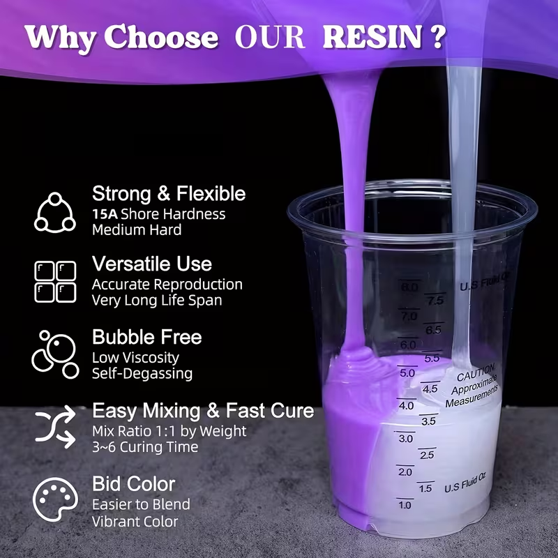 زجاجتان سعة 500 مل من السيليكو - مراجعة Resin Casting Mold وسعره