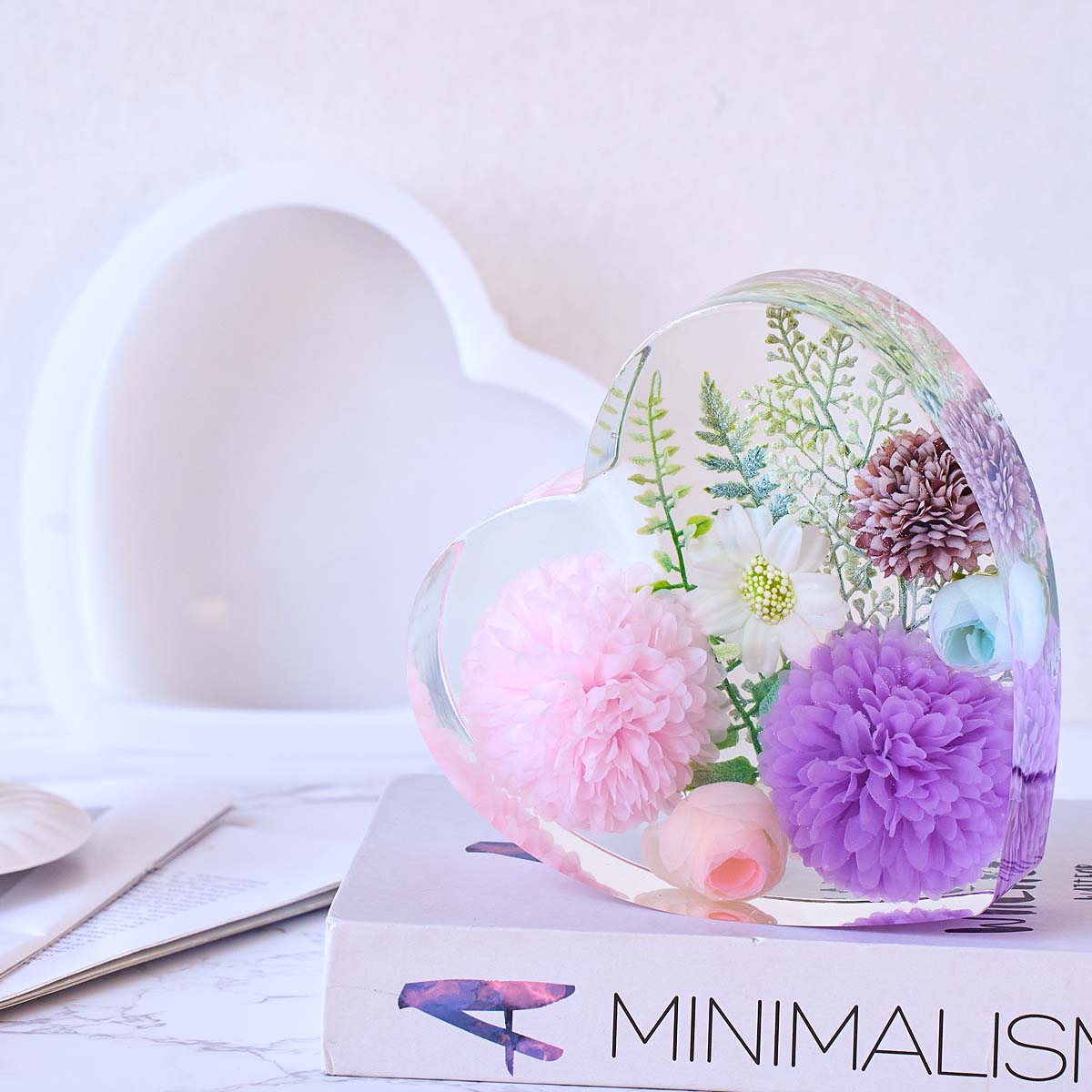 قالب سيليكون كبير على شكل قلب  - مراجعة Resin Casting Mold وسعره