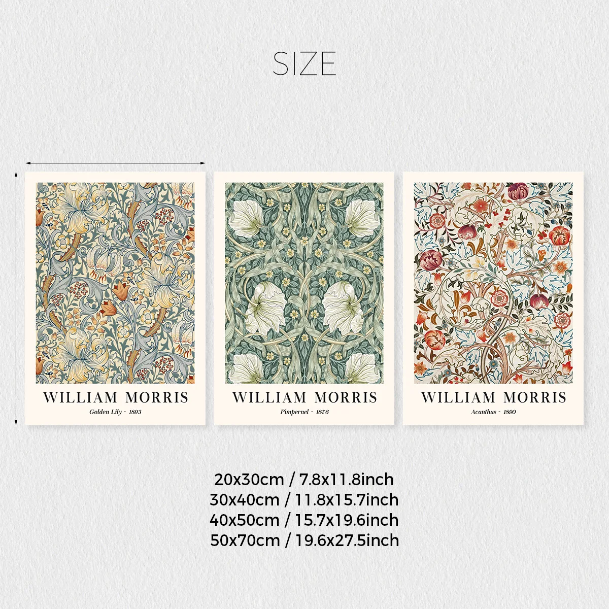 3 قطع/مجموعة من مطبوعات فنية ج - مراجعة Art Craft William Morris وسعره