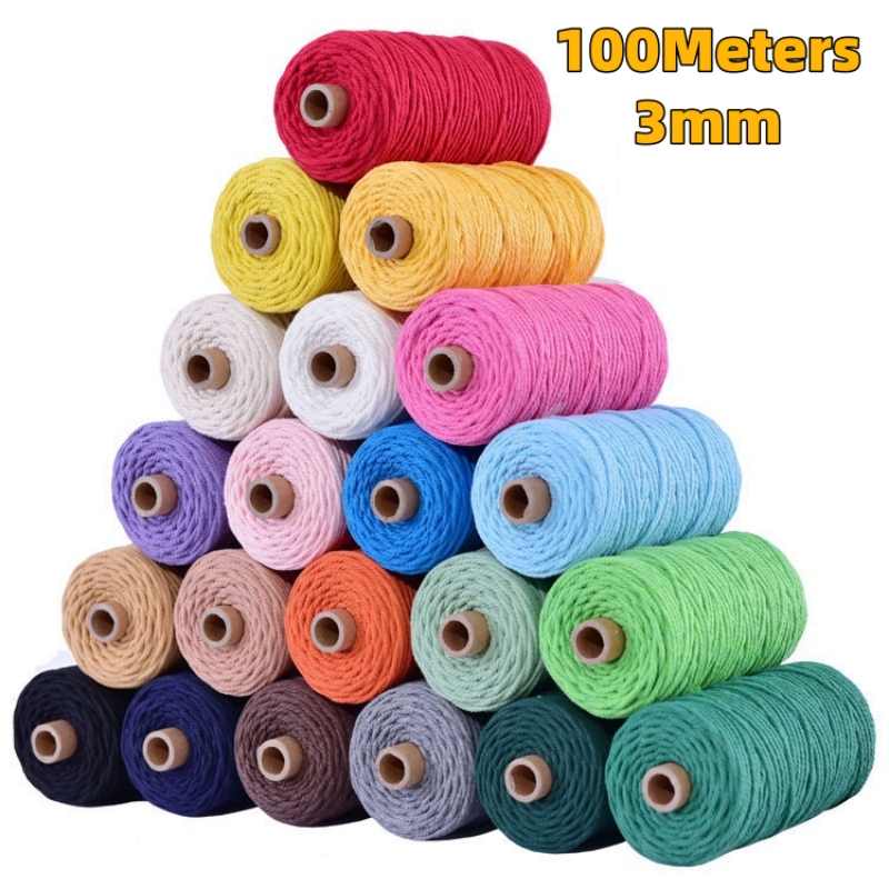 110 ياردة اليدوية بوهو ديكور 3 - مراجعة Macrame Cord Cotton وسعره