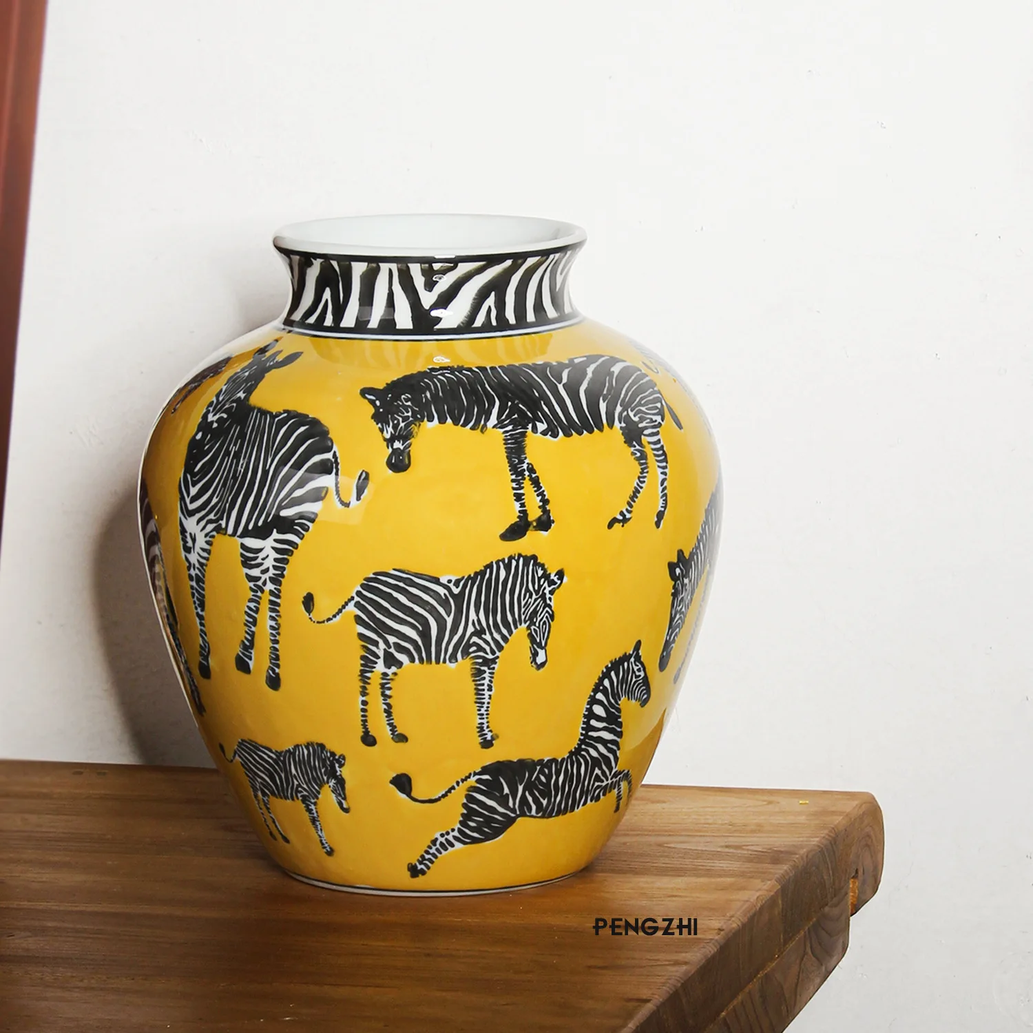 مزهرية خزفية بنمط الحمار الوحش - مراجعة Art Craft Zebra وسعره