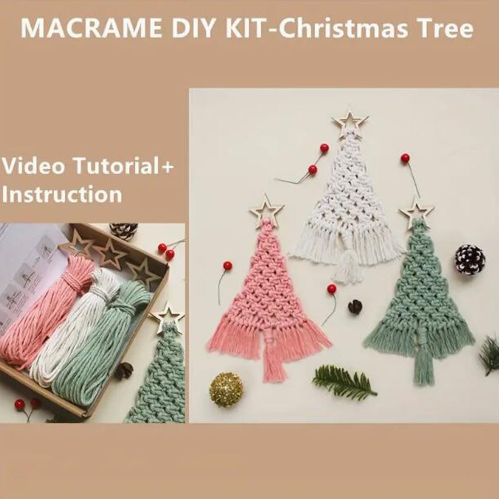 3 قطع من مجموعة أدوات صنع شجرة - مراجعة Macrame Cord Cotton وسعره