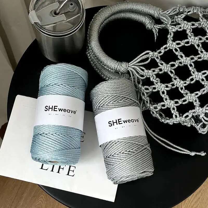الذهب لامع 5.0 مللي متر خفيفة  - مراجعة Macrame Cord Cotton وسعره