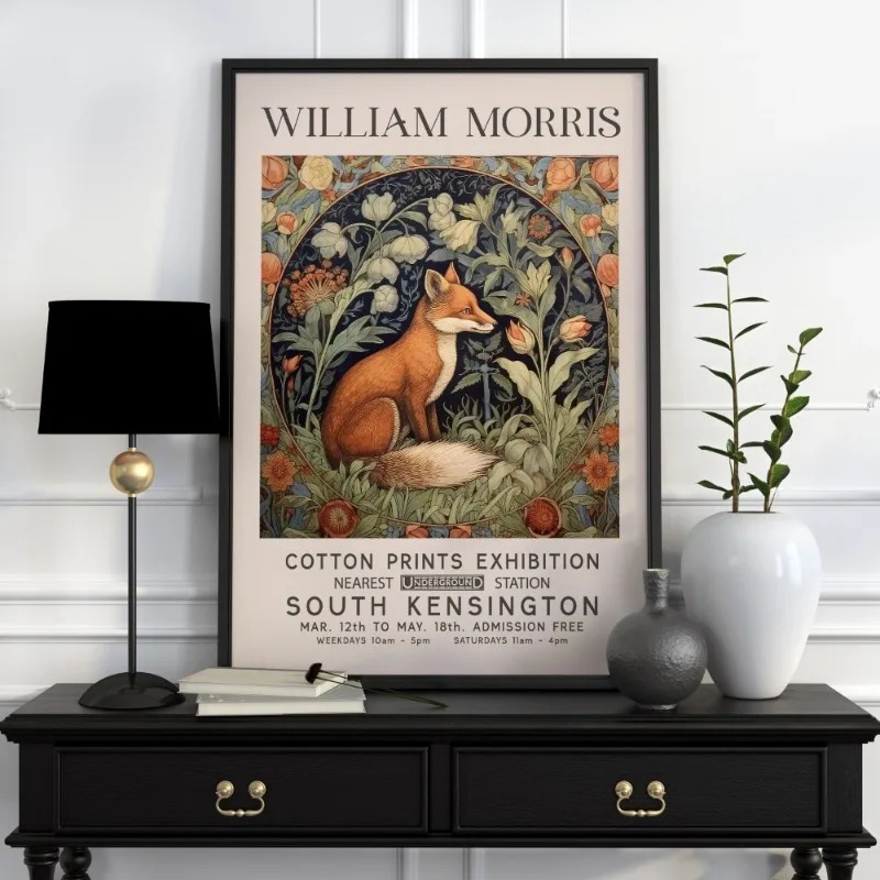 ملصق فني من ويليام موريس ، سلس - مراجعة Art Craft William Morris وسعره