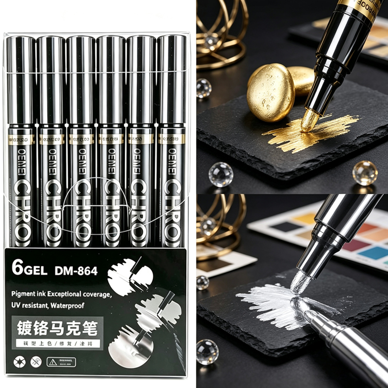 مجموعة أقلام ماركر كروم عاكسة  - مراجعة Illustration Marker Set وسعره