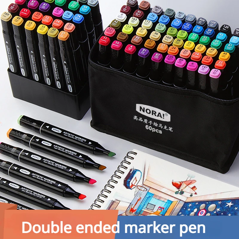 مجموعة حامل أقلام مربعة برأسين - مراجعة Illustration Marker Set وسعره