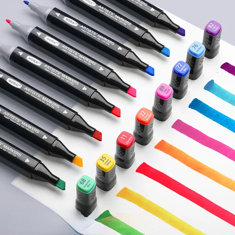 مجموعة حامل أقلام مربعة برأسين - مراجعة Illustration Marker Set وسعره