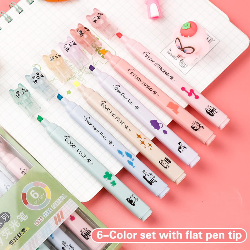 6 قطعة/الحزمة Kawaii القط مخلب - مراجعة Illustration Marker Set وسعره