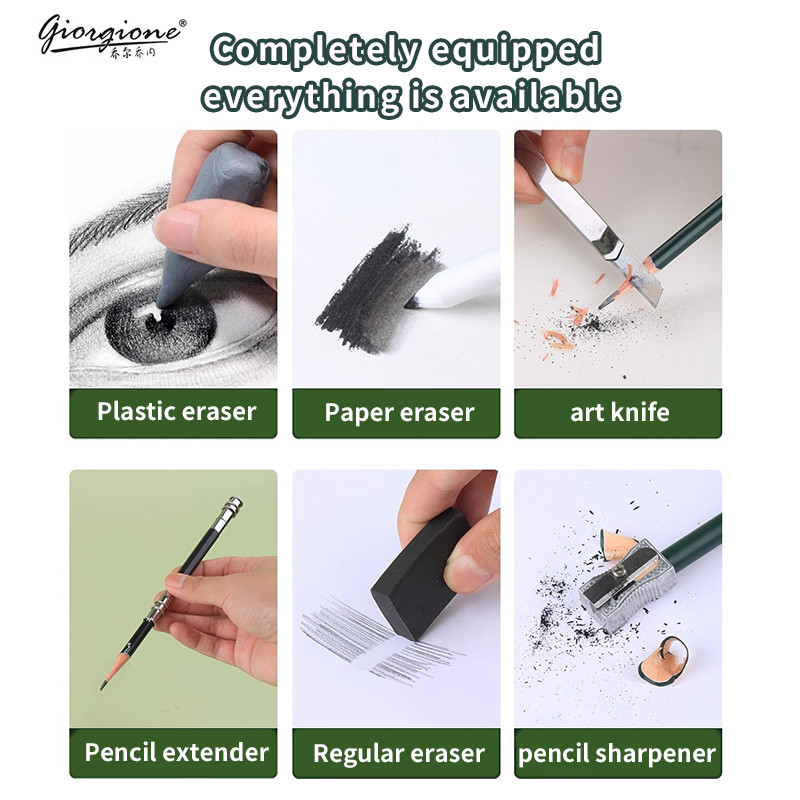 مجموعة رسم GOIRGIONE Pro 10/12 - مراجعة Sketching Charcoal Set وسعره