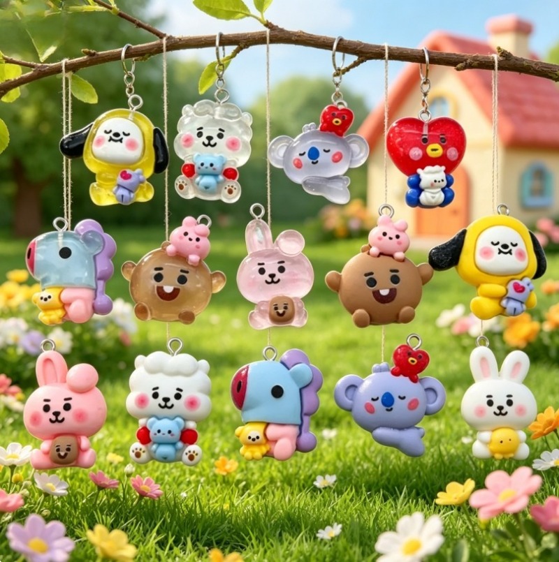 7 قطع من إكسسوارات BT21 الكرتو - مراجعة Art Craft Making وسعره