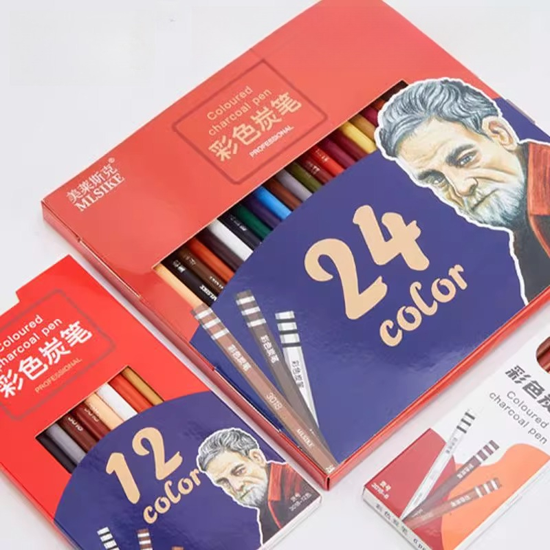 MLSIKE أقلام فحم ملونة 6/12/24 - مراجعة Sketching Charcoal Set وسعره