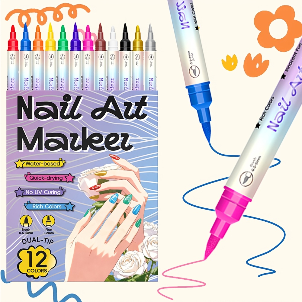 مجموعة أقلام فن الأظافر بـ 12  - مراجعة Illustration Marker Set وسعره