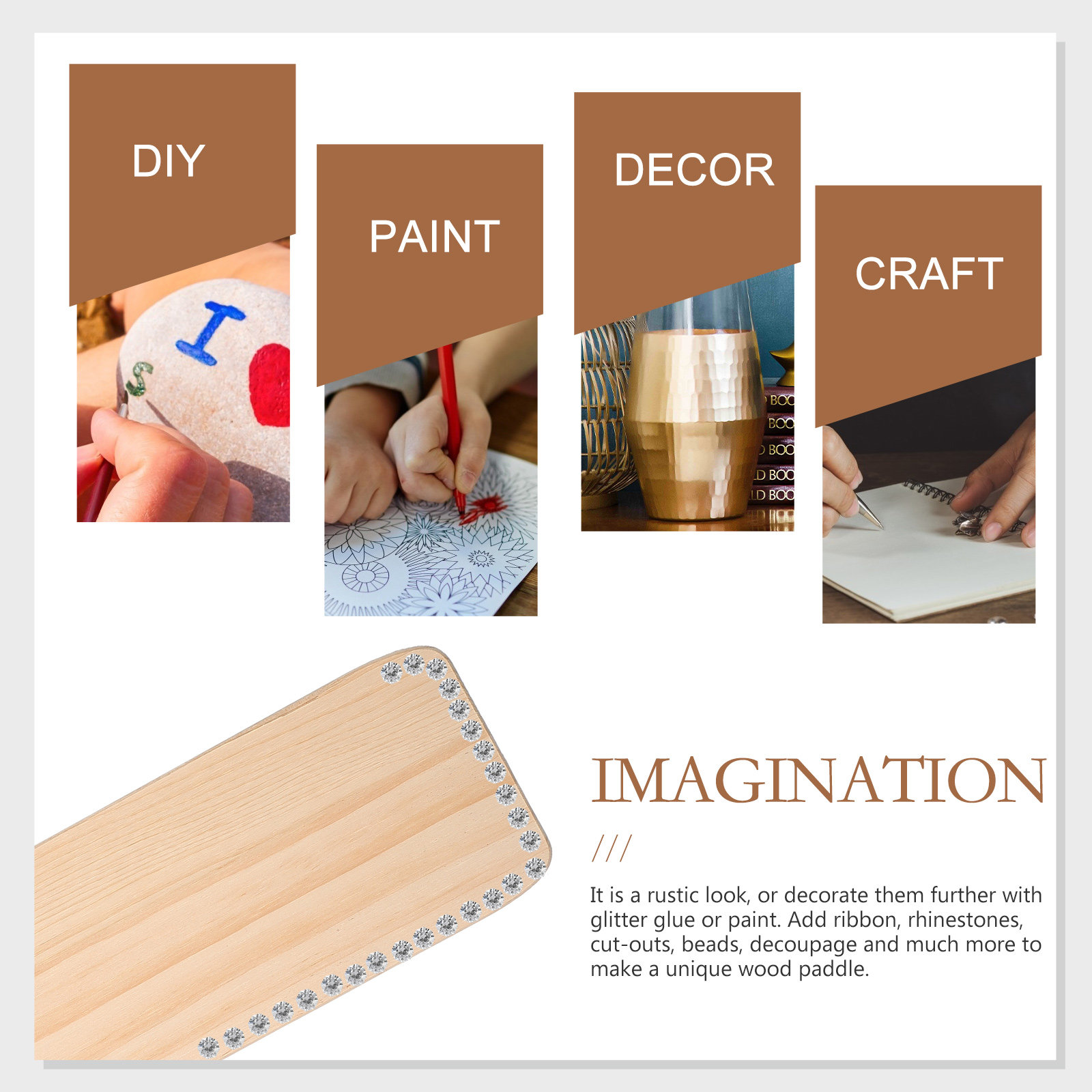 مجداف خشبي غير مكتمل الصنع، مص - مراجعة Art Craft Wood وسعره