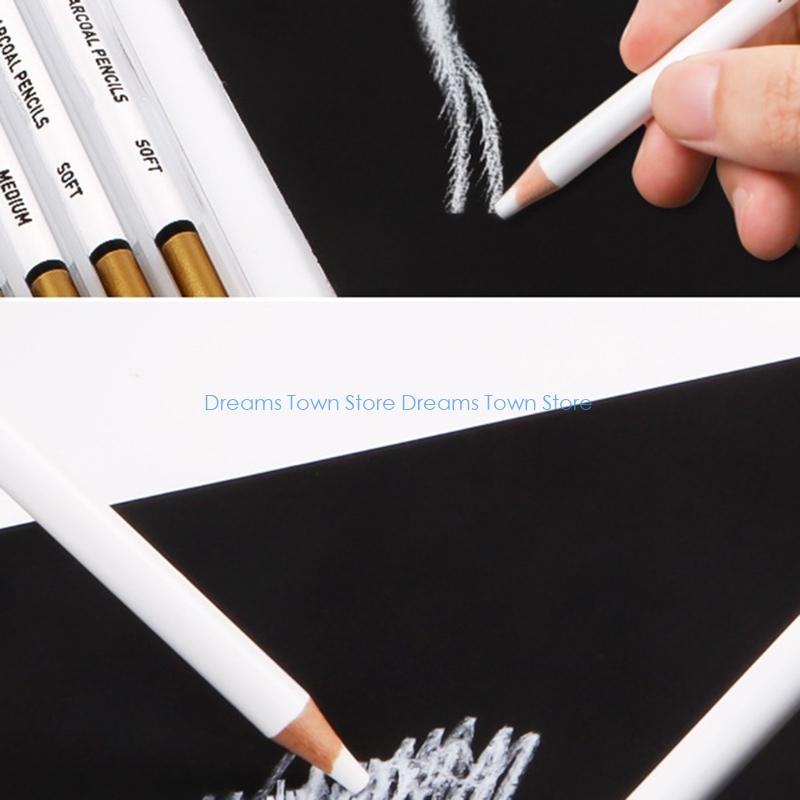HX6A مجموعة أقلام رصاص فحم بيض - مراجعة Sketching Charcoal Set وسعره