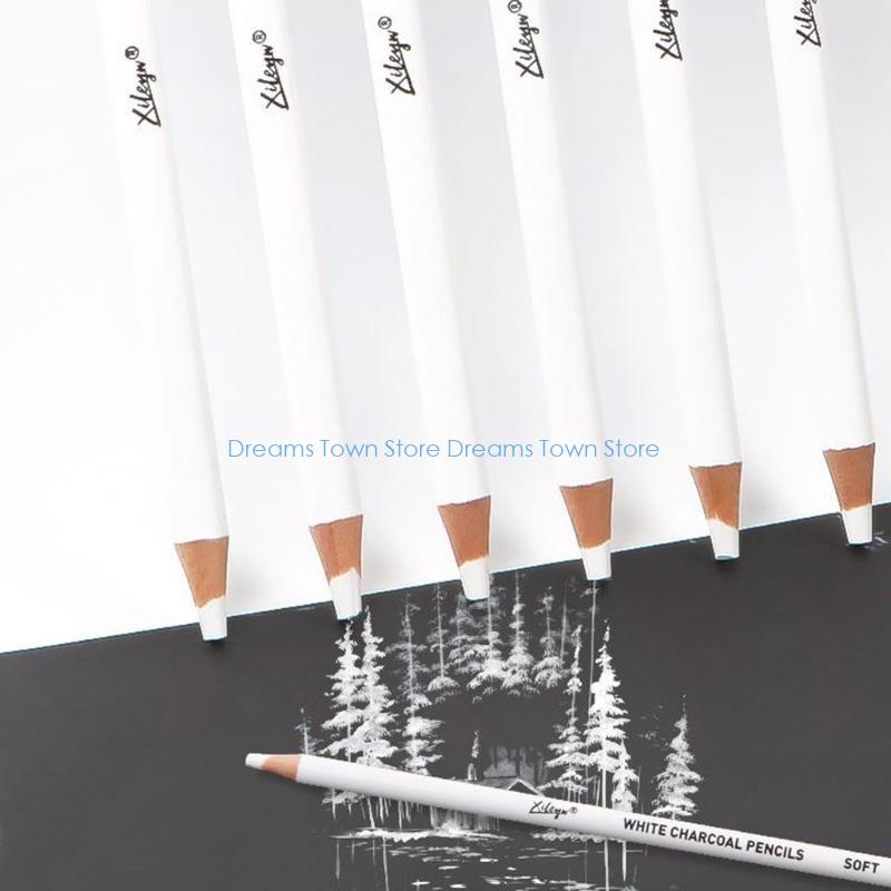 HX6A مجموعة أقلام رصاص فحم بيض - مراجعة Sketching Charcoal Set وسعره